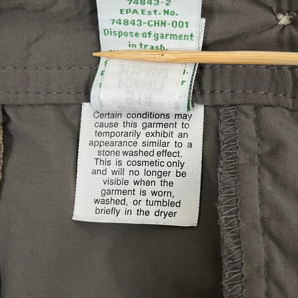 ExOfficio Women Convertible Hiking Pants 10 Gray Insect Shield Zip Off Leg Cargo